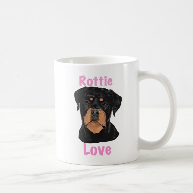Caneca De Café Rottie Love (Direita)