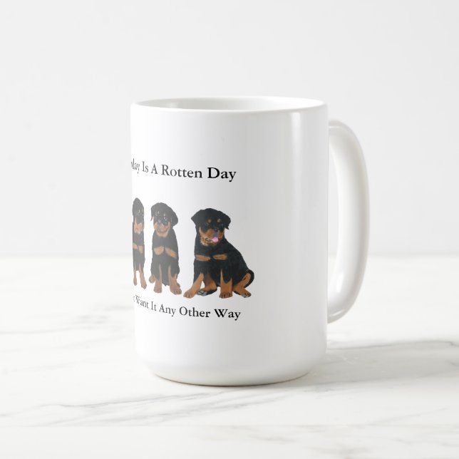 Caneca De Café Rottweiler (Frente Esquerda)