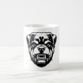 Caneca De Café Rottweiler Angry Face