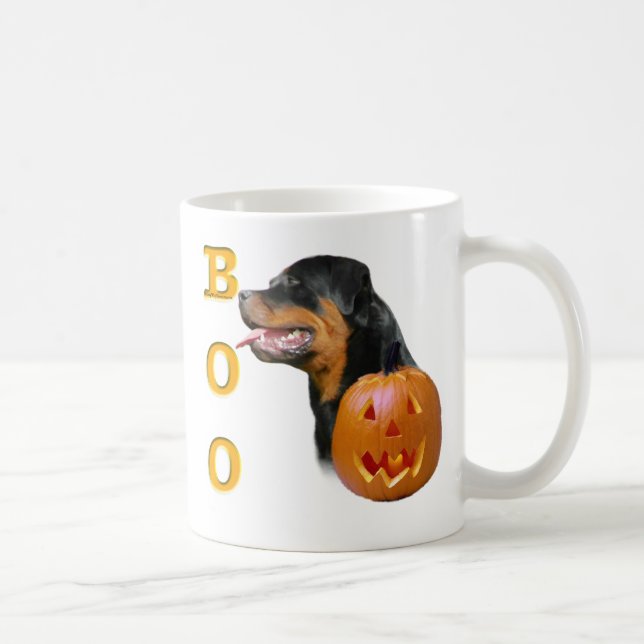 Caneca De Café Rottweiler Boo (Direita)