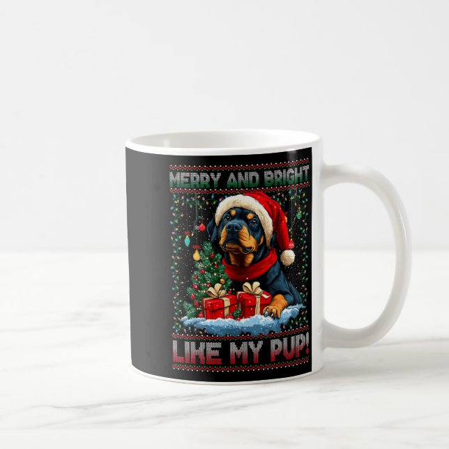 Caneca De Café Rottweiler Christmas Tree Decorations Dog Lover Xm (Direita)