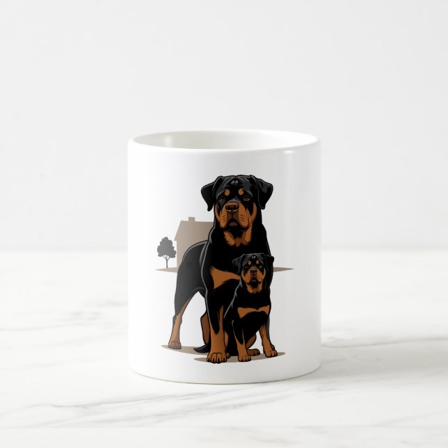 Caneca De Café Rottweiler Dad (Centro)
