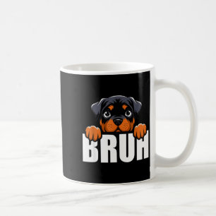 Caneca De Café Rottweiler Engraçado Bruh Rottie Fofo Amante de Ca