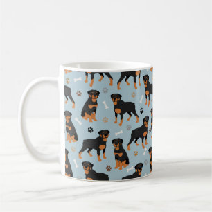 Caneca De Café Rottweiler Ossos e Patas Cães