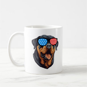 Caneca De Café Rottweiler Patriótico