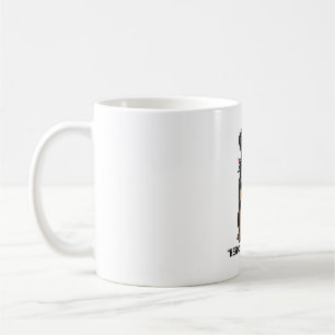 Caneca De Café Rottweiler Patriótico Cão Herói Design Vintage_1
