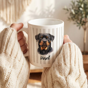 Caneca De Café Rottweiler Personalizado Presente Personalizado