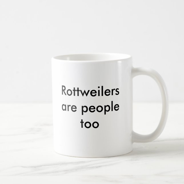 Caneca De Café Rottweilers é pessoas demasiado (Direita)