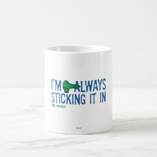 Caneca De Café Rotulação azul do Sr. Nosey Nosing Em torno  