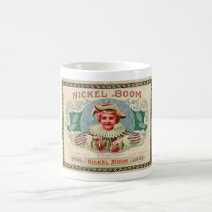 Caneca De Café RÓTULO DA CAIXA CIGAR 1900s...NICE