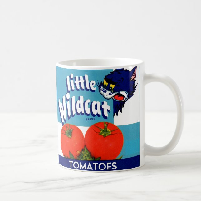 Caneca De Café Rótulo da caixa de tomate Wildcat (Direita)