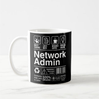 Caneca De Café Rótulo de Administrador de Rede