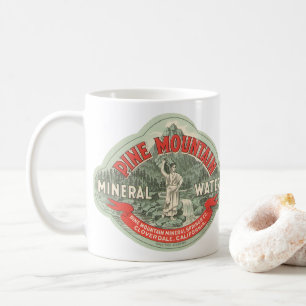 Caneca De Café Rótulo do produto Vintage, Pine Mountain Mineral W