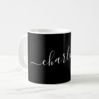 Rótulo Moderno de Letra Preta Elegante Personaliza