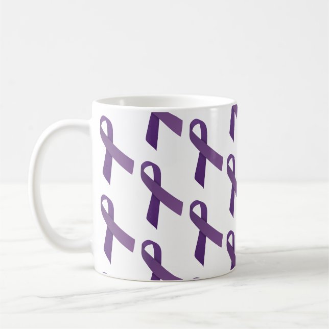 Caneca De Café Rótulos Roxos Padrão de Coroa (Esquerda)