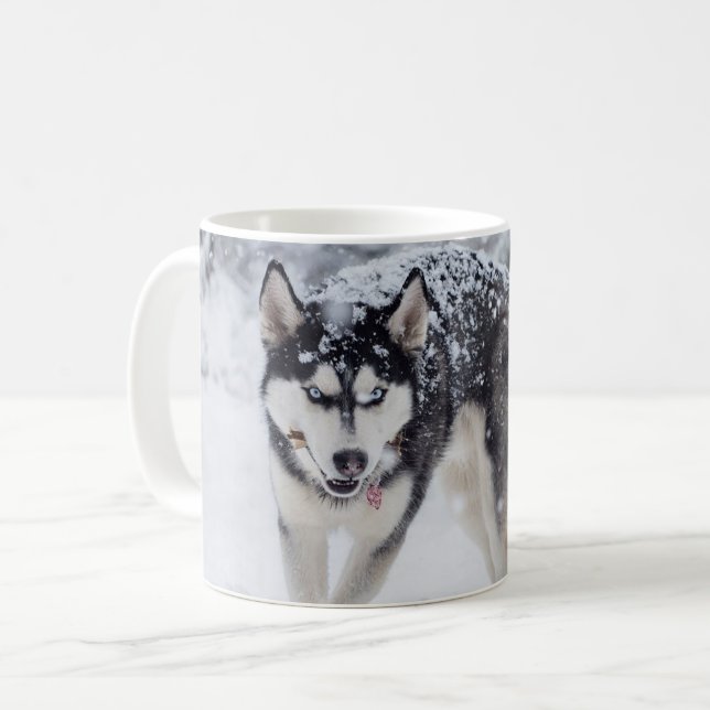 Caneca De Café Rouco na neve (Frente Esquerda)
