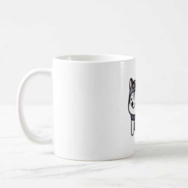 Caneca De Café Rouco Piloto Cão Lover Malamute (Esquerda)