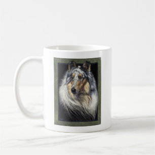 Caneca De Café Rough Collie Fine Art de Glenda S Harlan