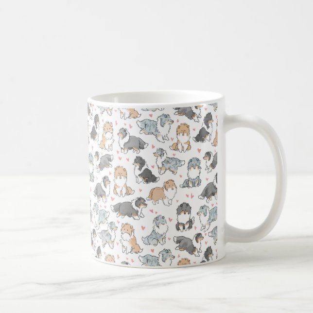 Caneca De Café Rough Collies (Direita)