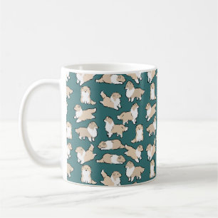 Caneca De Café Rough Collies em Green