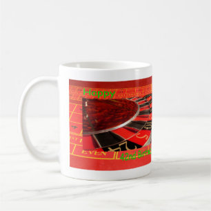 Caneca De Café Roulette Wheel Happy 42º Aniversário