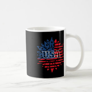 Caneca De Café Roupa De Bandeira Sunflower Usa Para Memória De 4 