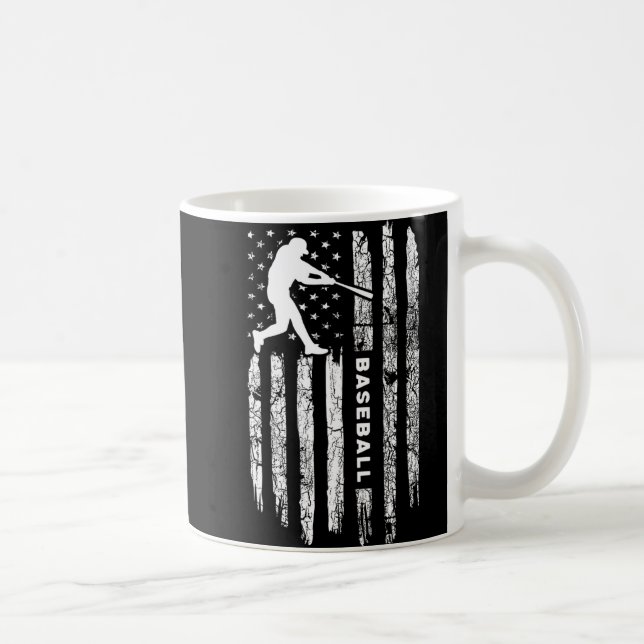 Caneca De Café Roupa de Baseball de Bandeira Americana - Baseball (Direita)