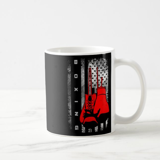 Caneca De Café Roupa de Boxing de Sinalizador Americano - Boxing  (Direita)