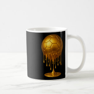 Caneca De Café Roupa de Espírito Dourado Gotejante de Futebol Dia