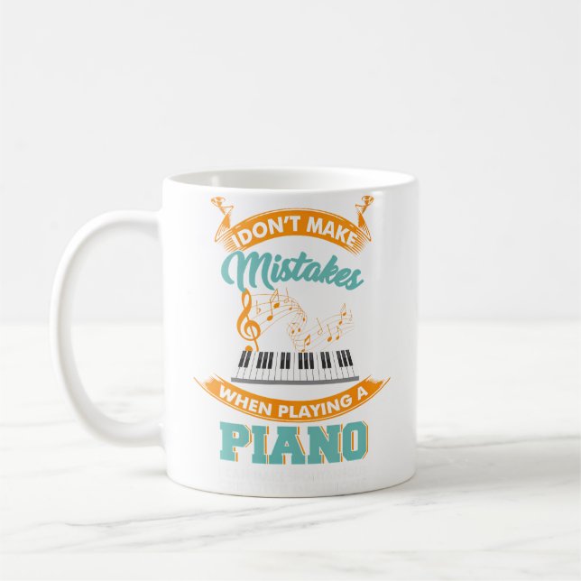 Caneca De Café Roupa de Piano Engraçada para um Pianista (Esquerda)