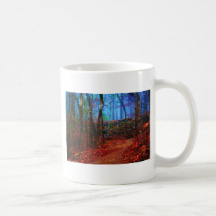 Caneca De Café Roupa de pintura de petróleo em florestas de gelo