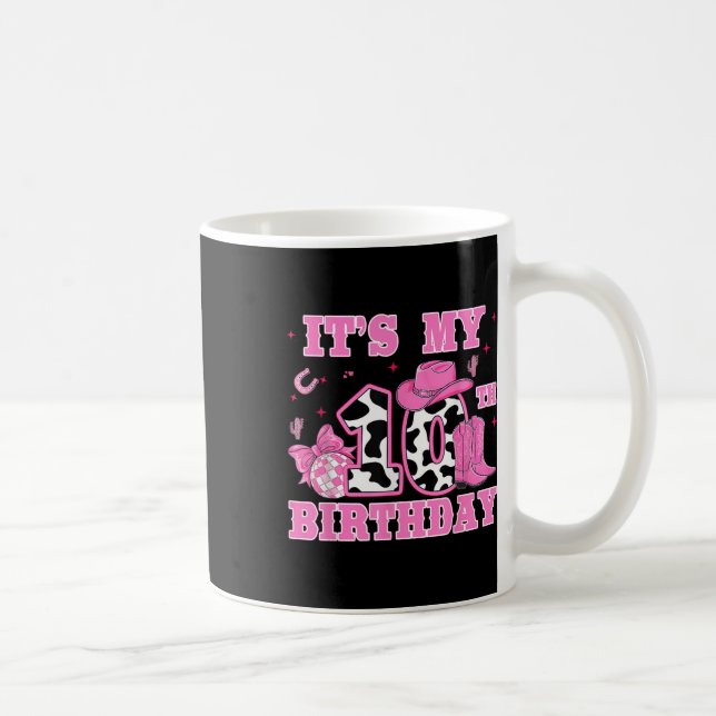 Caneca De Café Roupa de Rodeio Western Cowg de Aniversário de 10  (Direita)