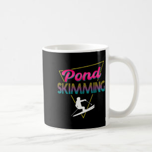 Caneca De Café roupa de skimming de lagoa retrô dos anos 80 esqui
