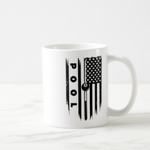 Caneca De Café Roupa do jogador de Piscina do American Flag Billi