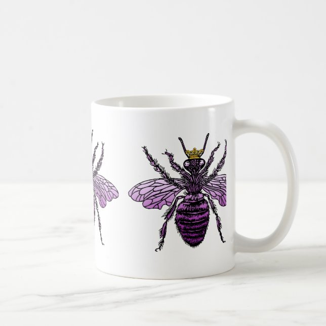 Caneca De Café Roupa e presentes da abelha de rainha de Carleigh (Direita)