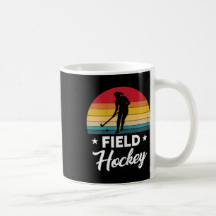 Caneca De Café Roupa Silhueta de Jogadora de Hóquei em Campo Femi