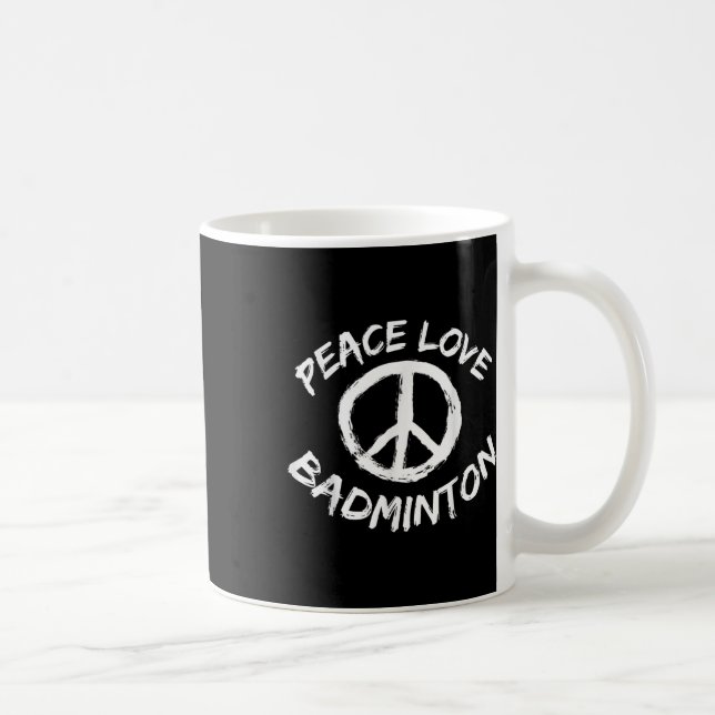 Caneca De Café Roupas com Frase Paz Amor Shuttle Paz Amor Badmin (Direita)
