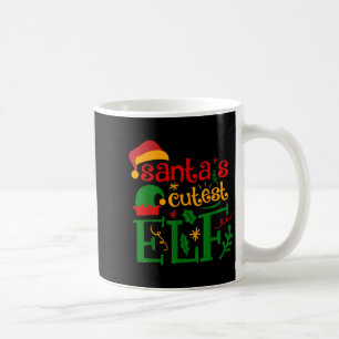 Caneca De Café Roupas de dormir de elfo mais fofo do Papai Noel p