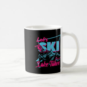Caneca De Café Roupas de Esqui Vintage Anos 80 90 Retro Lake Taho