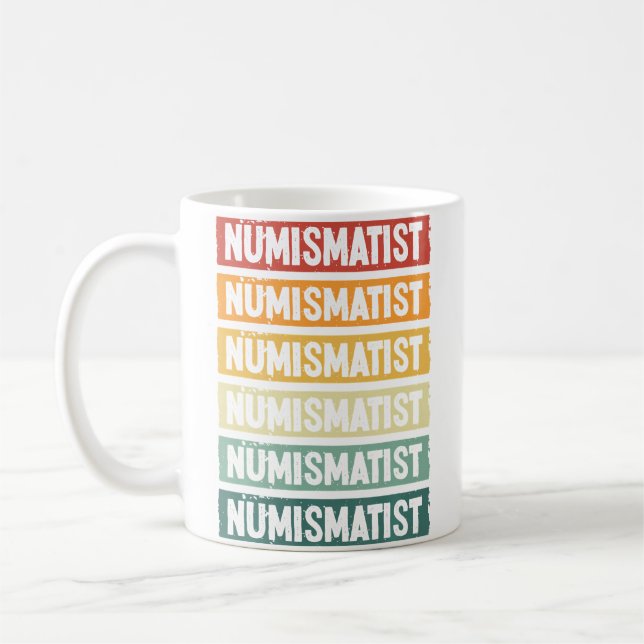Caneca De Café Roupas de Moedas-Numismata Numismata Numismata (Esquerda)