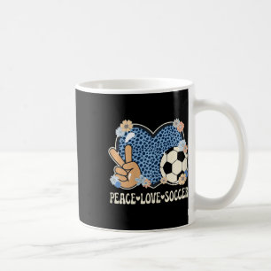 Caneca De Café Roupas de Mulheres Amantes de Futebol Paz Amor Est