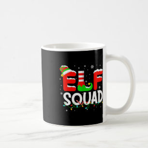 Caneca De Café Roupas de Natal da Família Elfo Combinando Pijamas