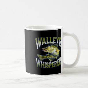 Caneca De Café Roupas de Pesca Gráficas Presente de Pesca Walleye