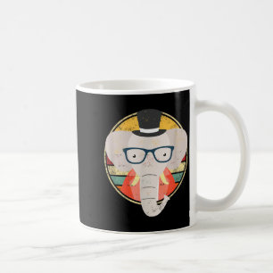 Caneca De Café Roupas de safári de vida selvagem de elefante engr
