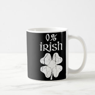Caneca De Café Roupas divertidas com trevo irlandês 0 por cento v