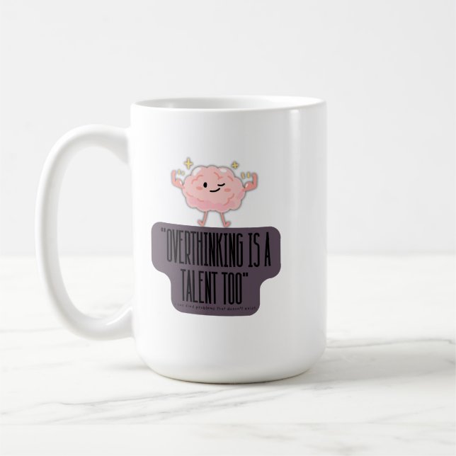 Caneca De Café  Roupas Divertidas de Poder Cerebral para Quem Sob (Esquerda)