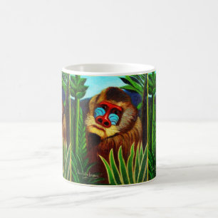 Caneca De Café Rousseau - mandril na selva (adaptação)