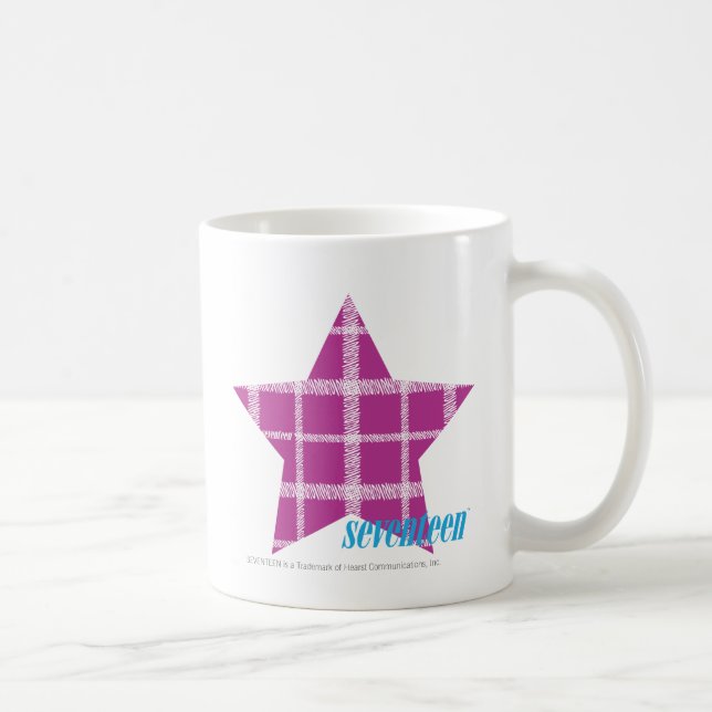 Caneca De Café Roxo 3 da xadrez (Direita)