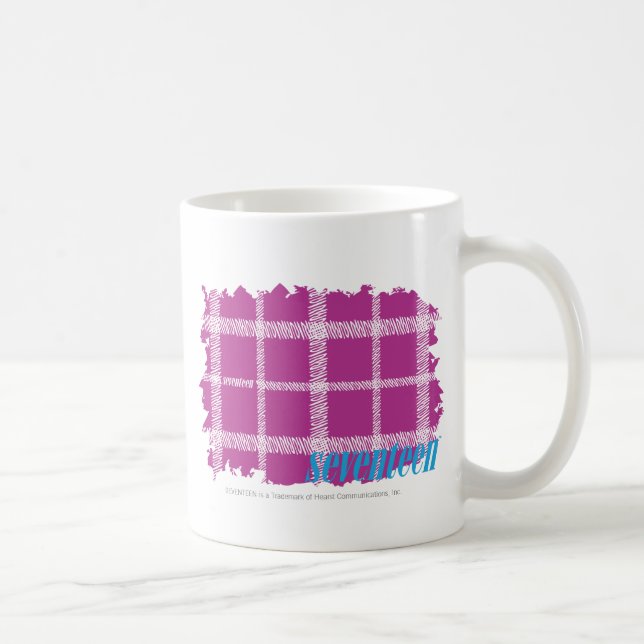 Caneca De Café Roxo 4 da xadrez (Direita)