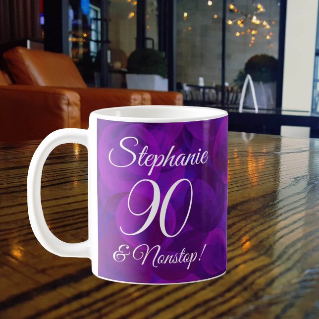 Caneca De Café Roxo 90 Elegante e Não Personalizado (Criador carregado)
